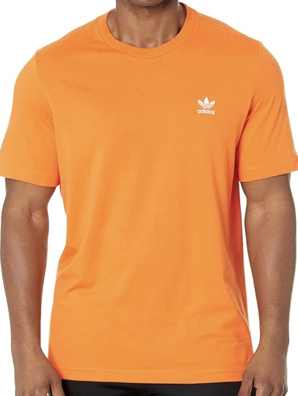 adidas Orange Short-Sleeve Trefoil‎ Logo Tee